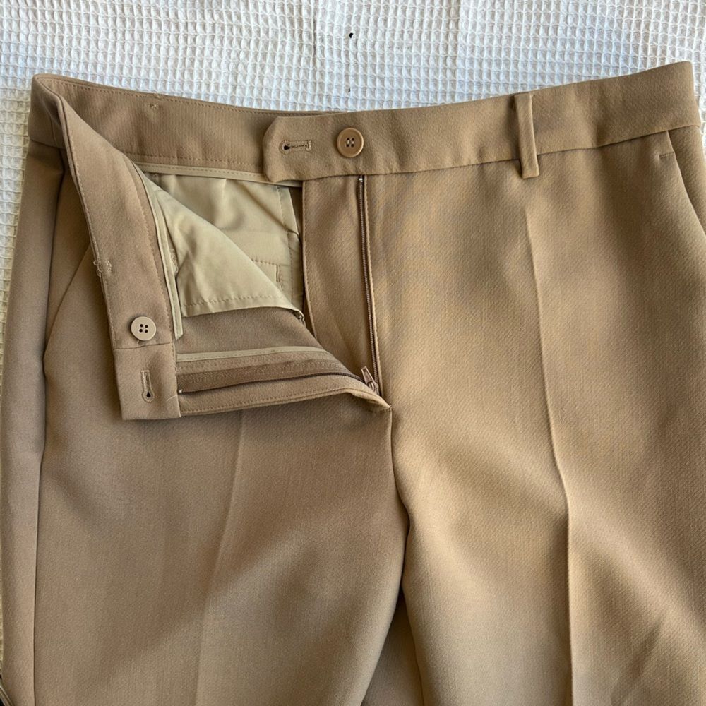 Talbots Raleigh muted acorn Straight leg  Light brown Tan pants trousers  sz 10 - Picture 10 of 11